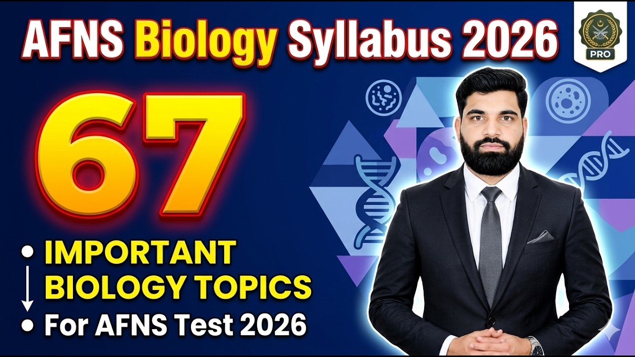 AFNS Biology Syllabus 2026 | 67 Biology Important Topics For AFNS Test 2026