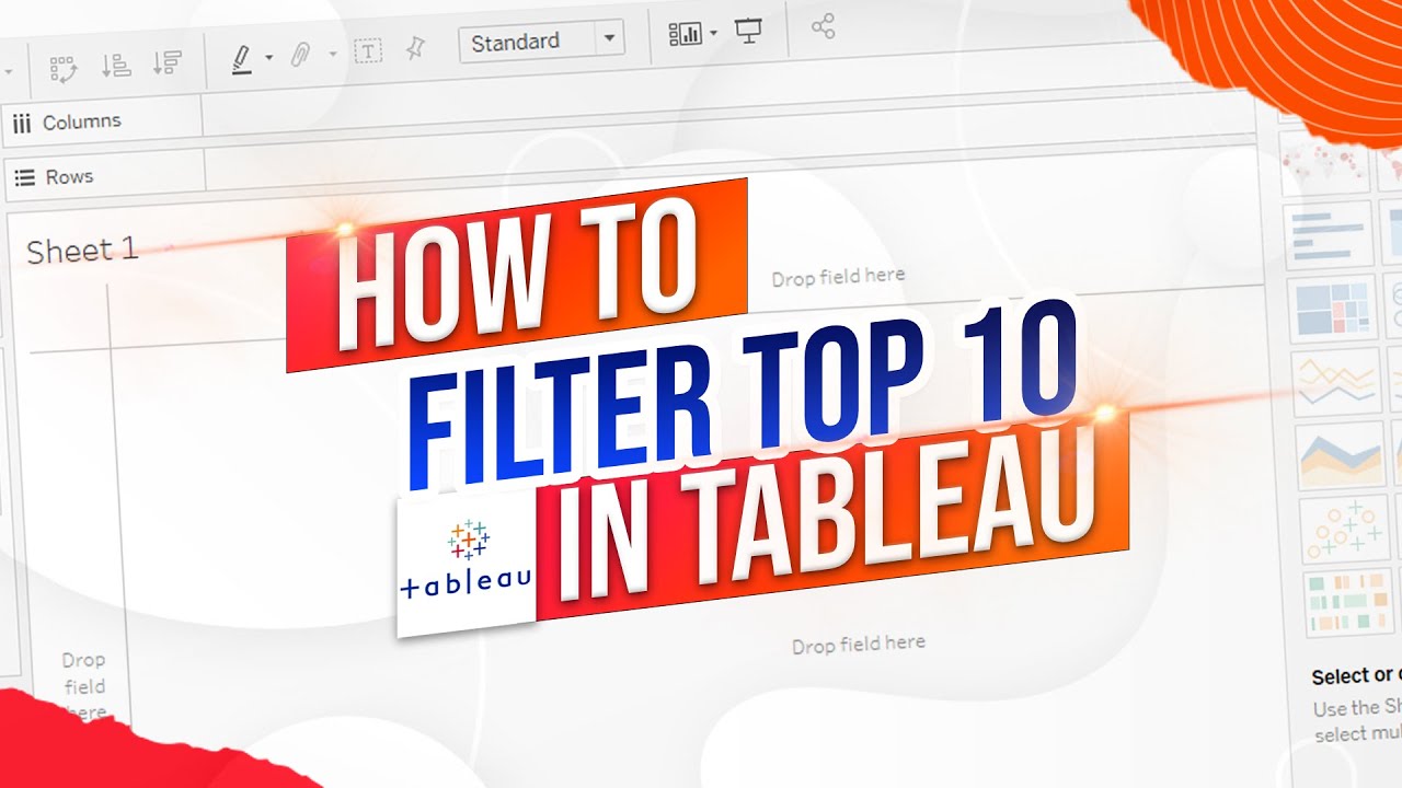 Как фильтровать по топ-10 в Tableau