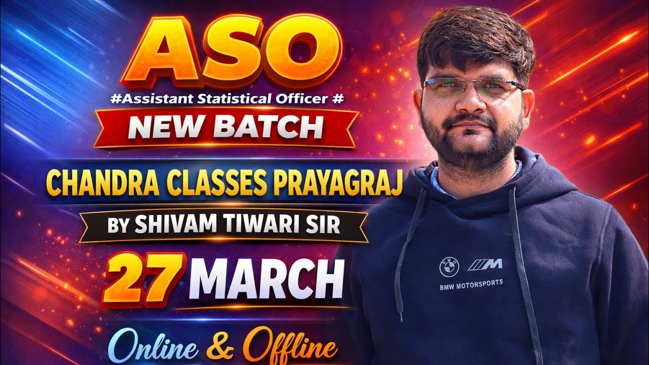 UPSSSC ASO 2026 NOTIFICATION || New BATCH || Syllabus  || Eligibility Chandra Classes Prayagraj 