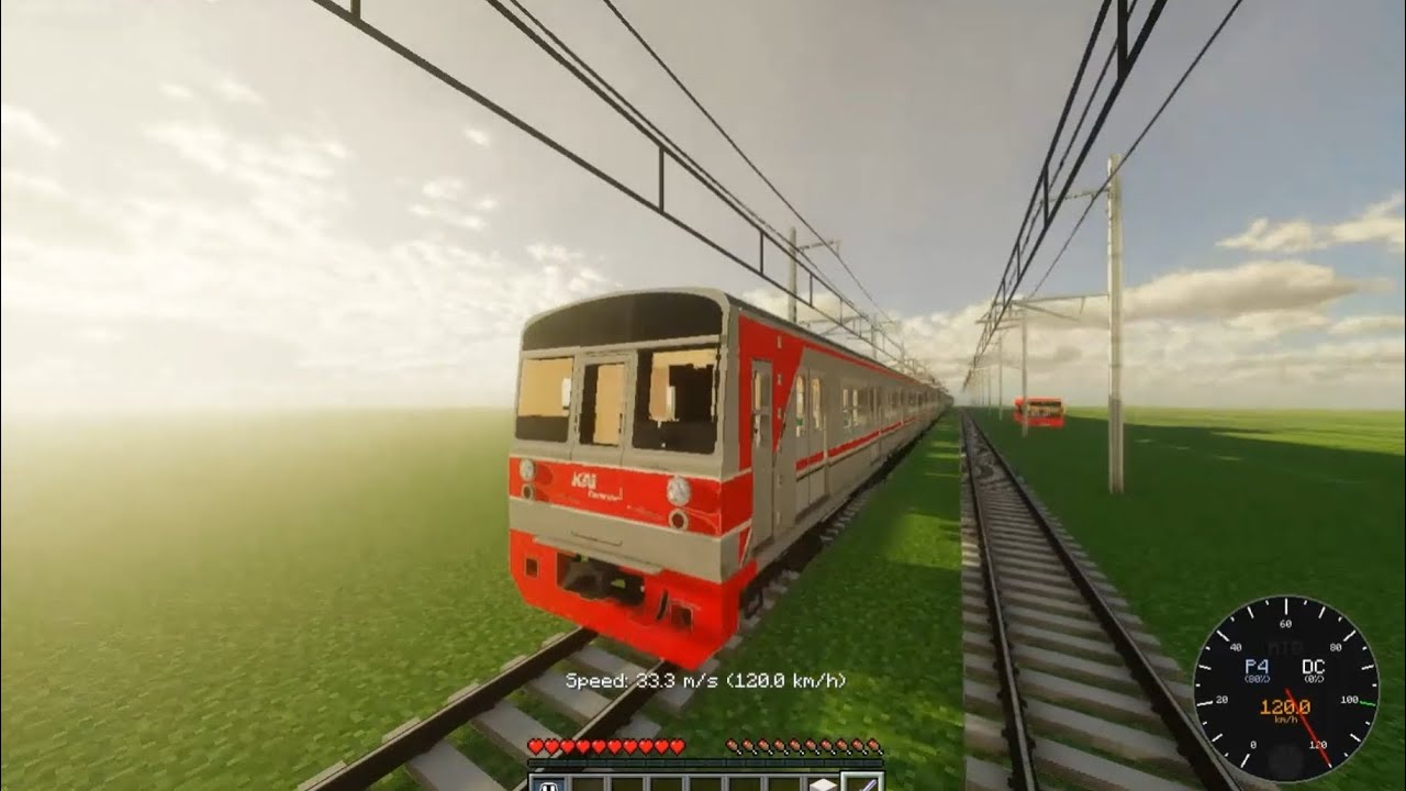 Mengendarai kereta Commuter Line Di Sore Hari