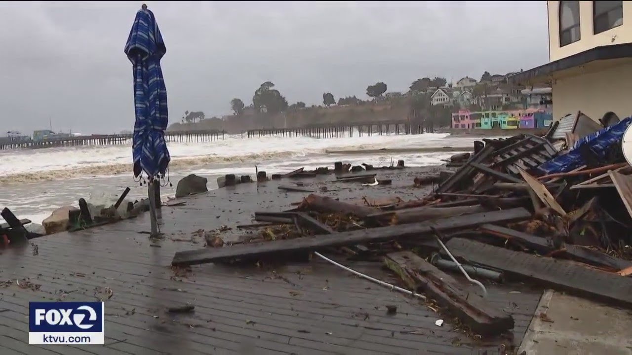 Floodwaters sweep across seaside town of Capitola