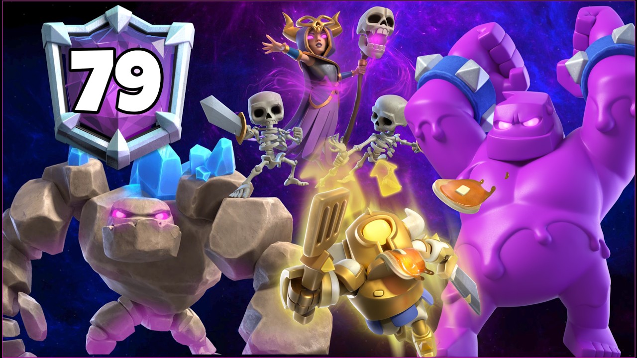 Top 80 with Double Golem Deck.!