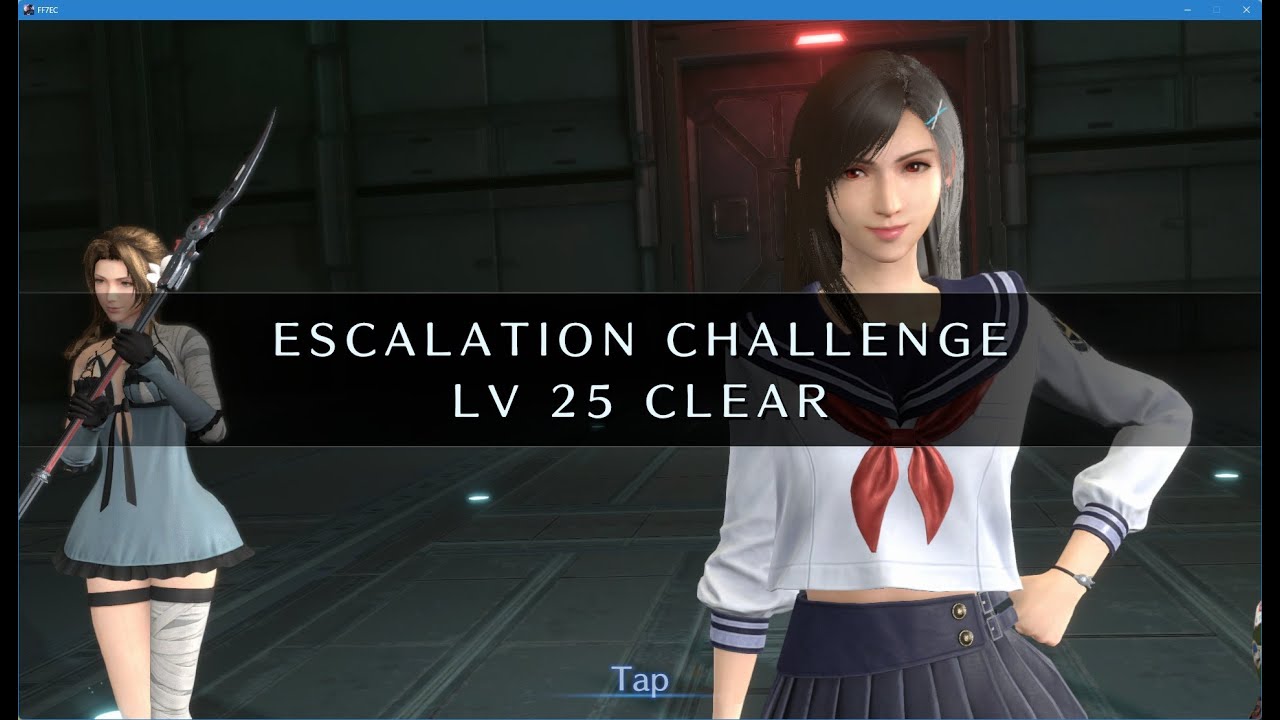 FF7EC Arch Azul Escalation Challenge Solo (Tifa, Aerith, Red) Lv. 25.