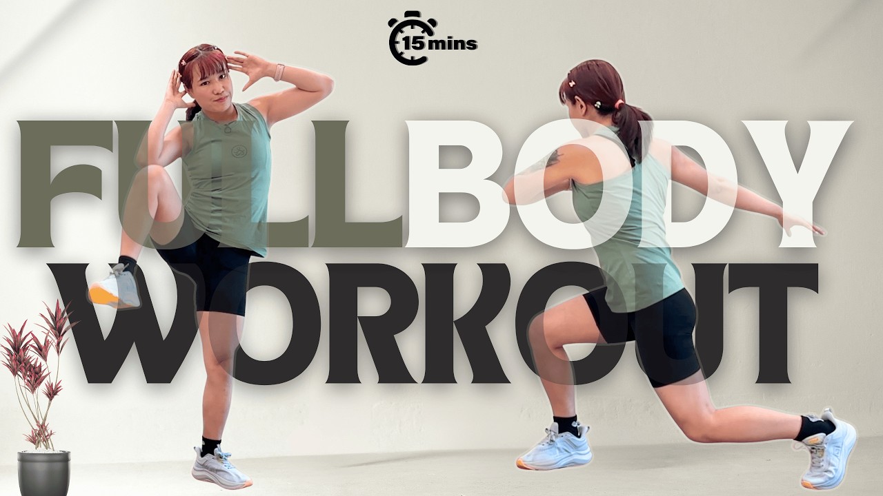 15 Min Full Body Workout | Fat Burn, Strength & Core Blast (No Equipment)
