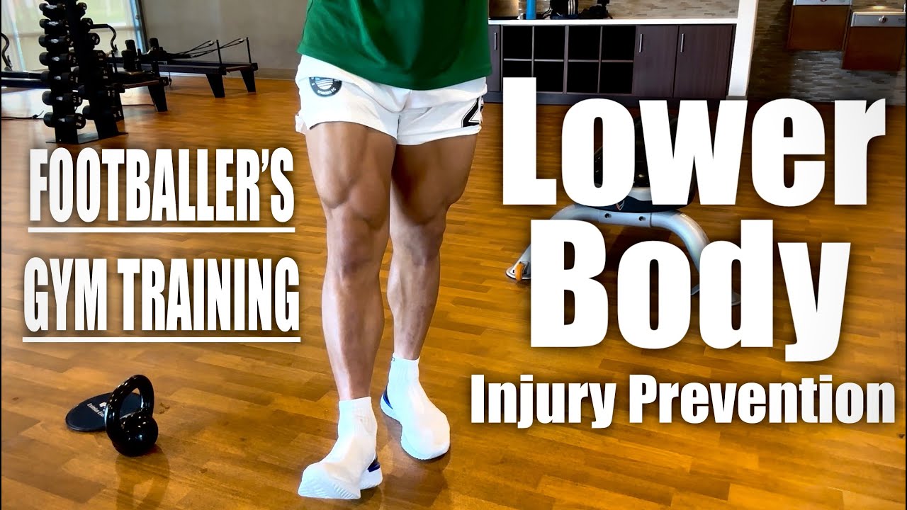 Pro Footballer’s Gym Training | Injury Prevention Lower Body Exercises | Offseason Training