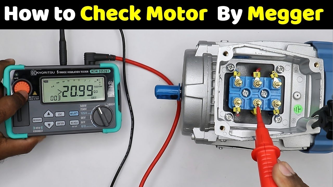 How to Check Motor with Megger | Induction Motor test with megger@ElectricalTechnician