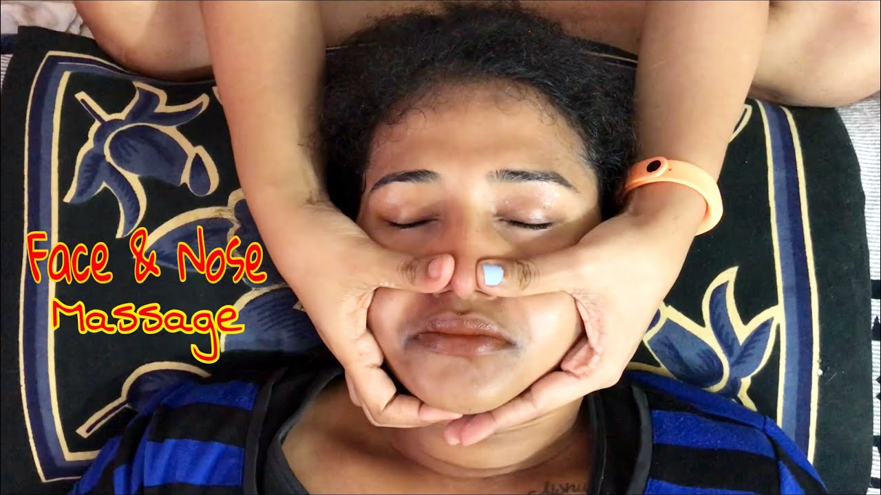 The Face and Nose Massage to an Indian Girl | ASMR | Puremassage