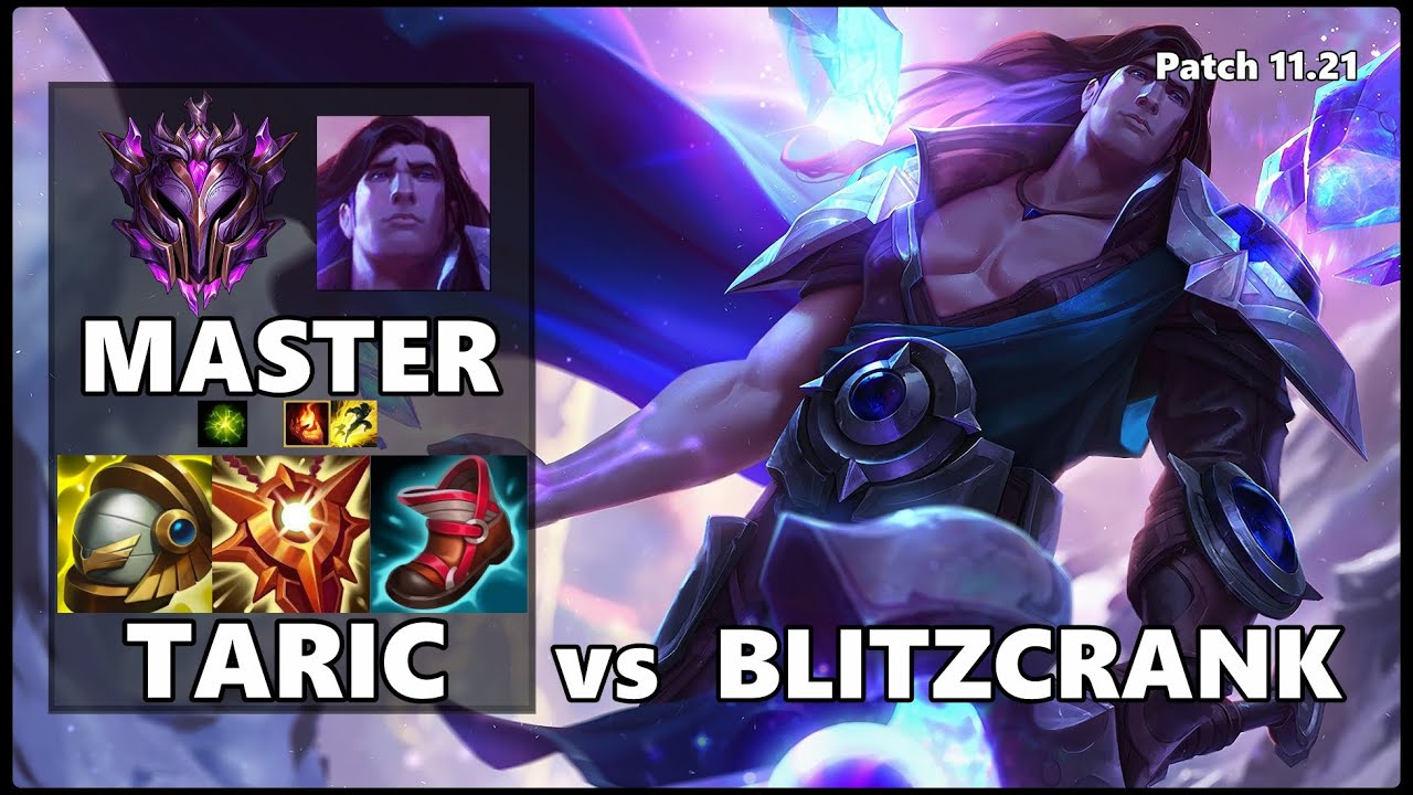 MASTER Support Gameplay - TARIC vs BLITZCRANK Patch 11.21