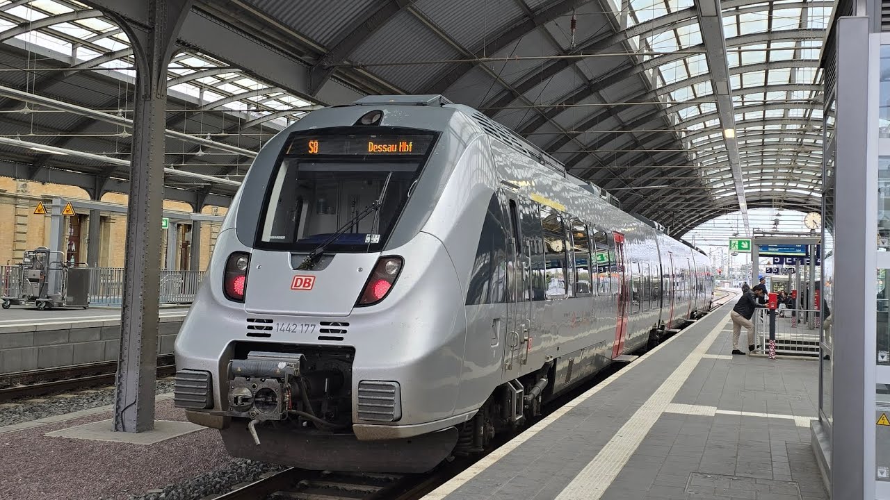 S-Bahn Mitteldeutschland|Mitfahrt in der BR1442 auf der S8 von Halle(Saale) bis Dessau