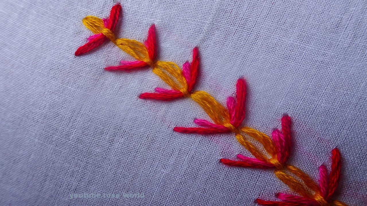 Basic Hand Embroidery Part - 20 | chain stitch /daisy stitch video tutorial