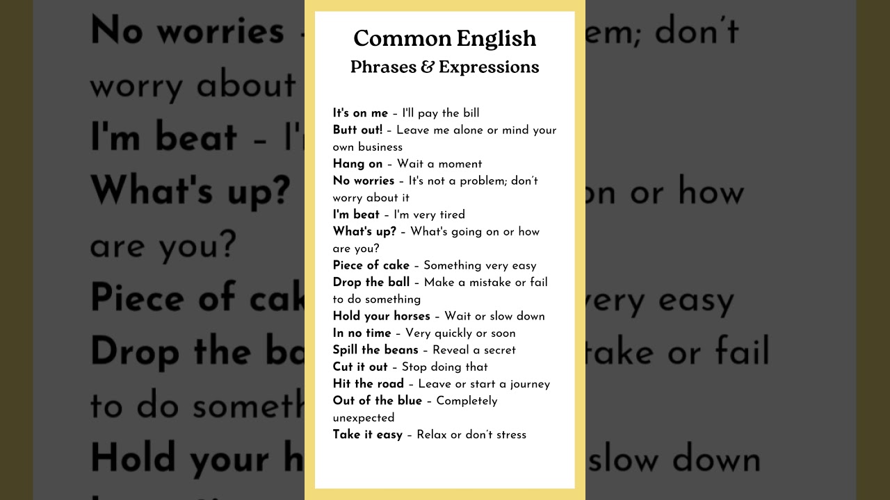 Common English Phrases and Expressions ✅ Advanced English | IELTS Vocabulary