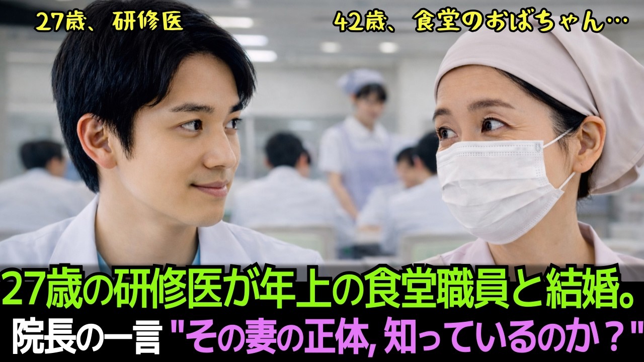 27歳の研修医、年上の食堂職員と結婚。5ヶ月後、院長の一言「その嫁の正体、知っているのか？
