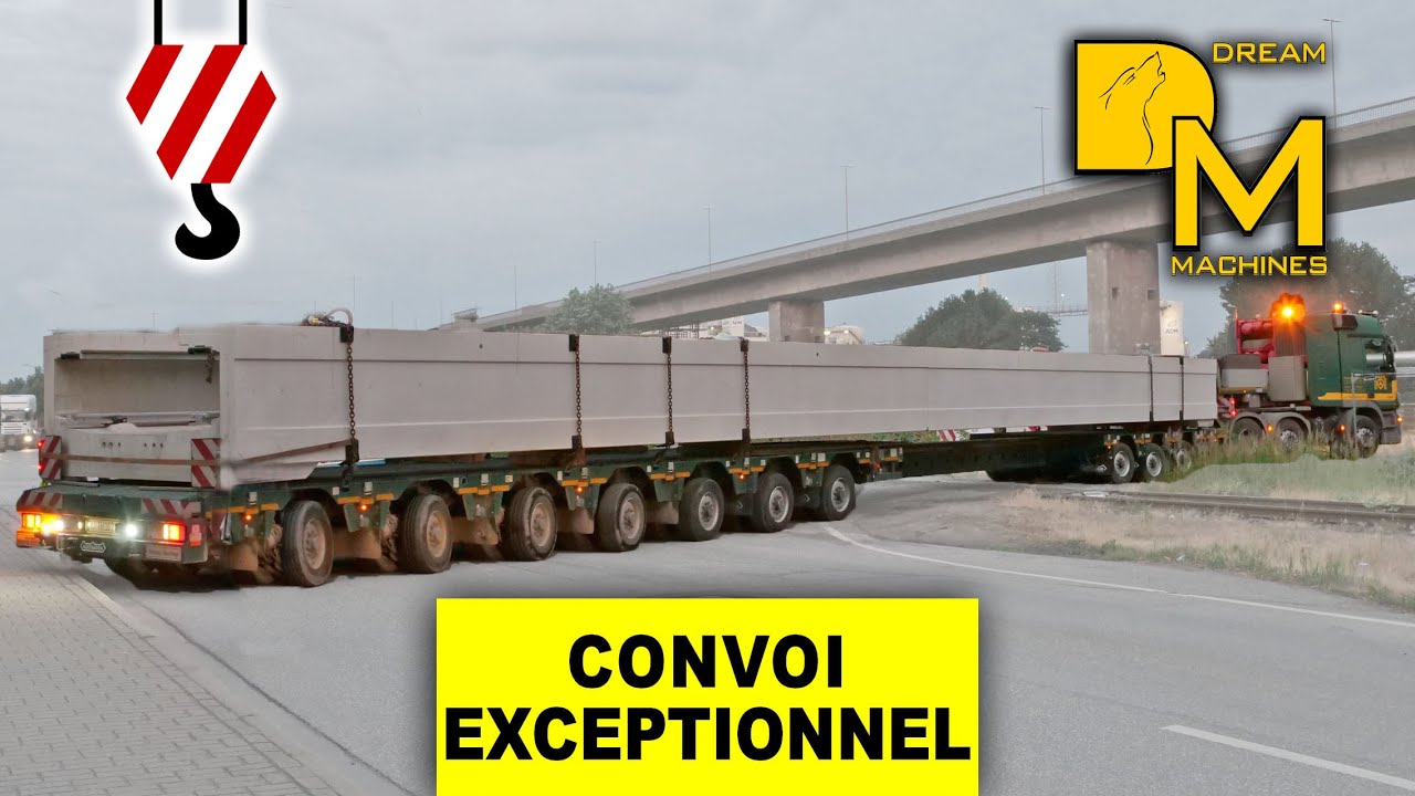 Oversize transport for maglev cargo train TSB Cargo 80t on 14 axles LIEBHERR LTM 1500 crane lifting