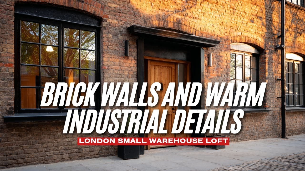 London Small Warehouse Loft with Brick Walls and Warm Industrial Details