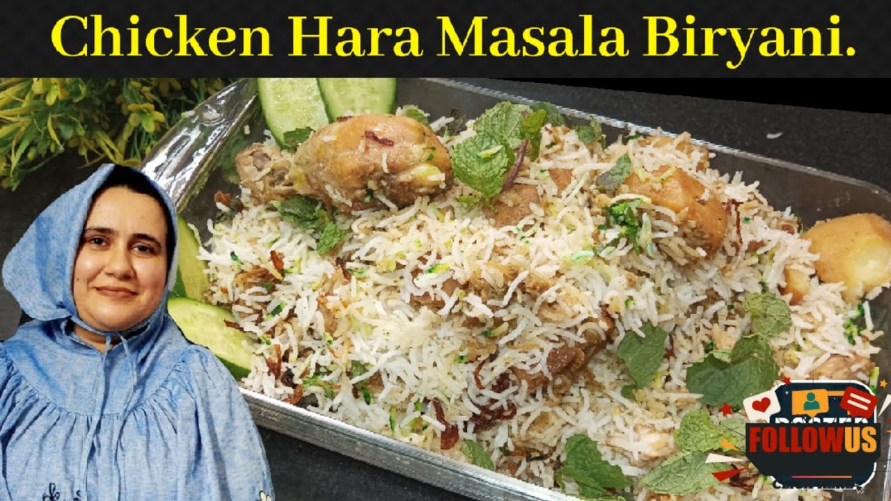 Chicken Hara Masala Biryani| Easy Biryani recipe|  Green Masala Chicken Biryani@BohraRecipe