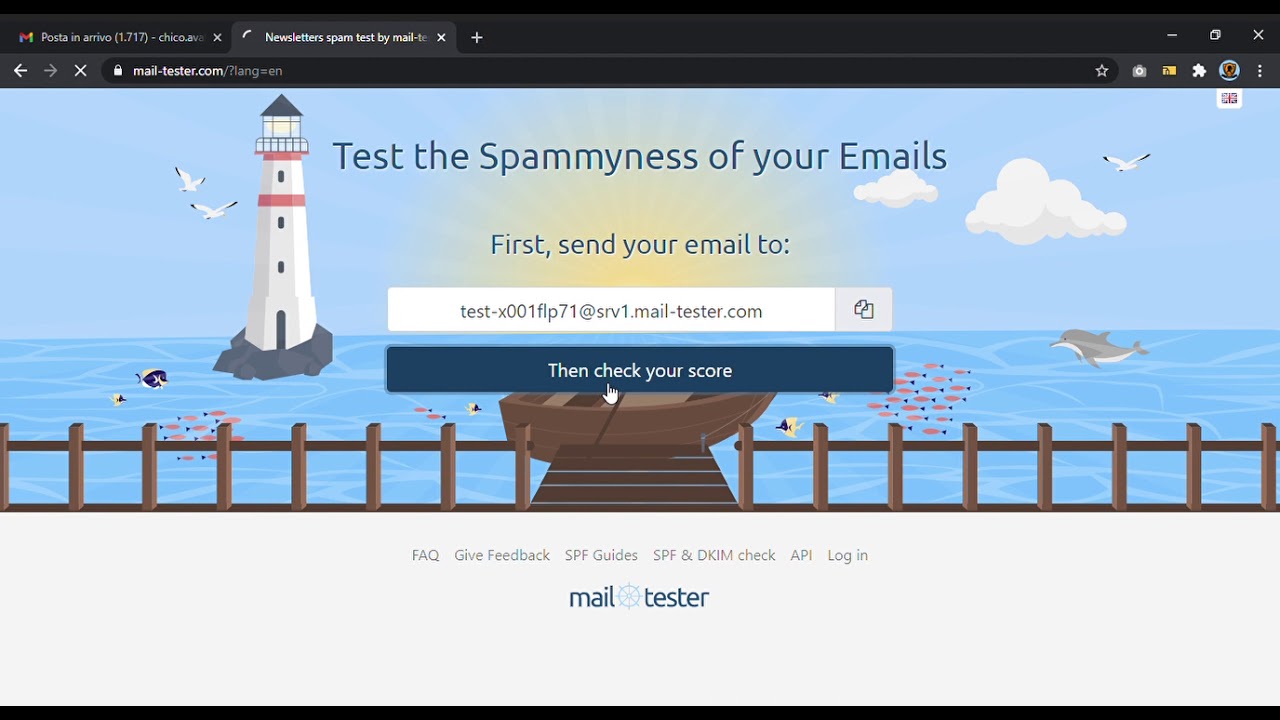 Newsletters SPAM test by mail tester - easy and free