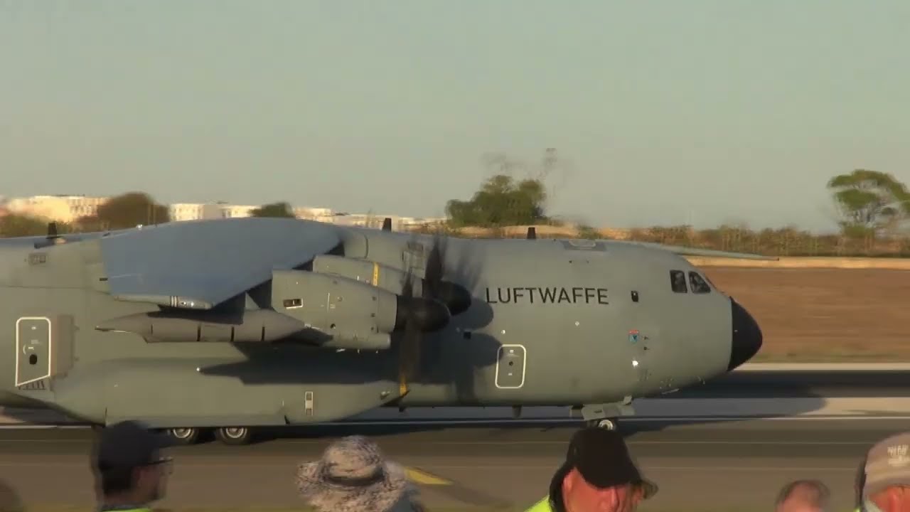 Luftwaffe A400 Arriving for the Malta Airshow 2025