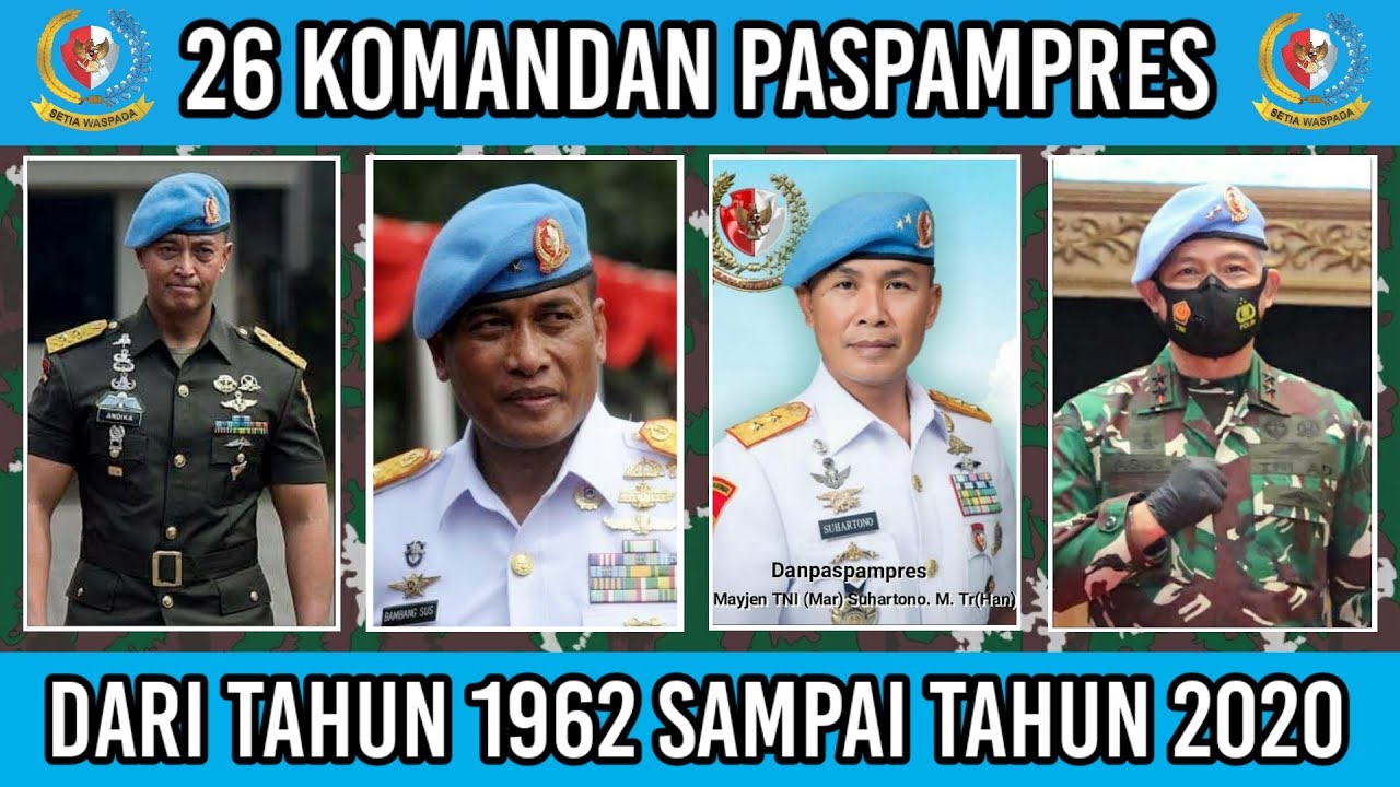 Danpaspampres Komandan Paspampres dari masa ke masa 1962 sampai 2021 TERBARU