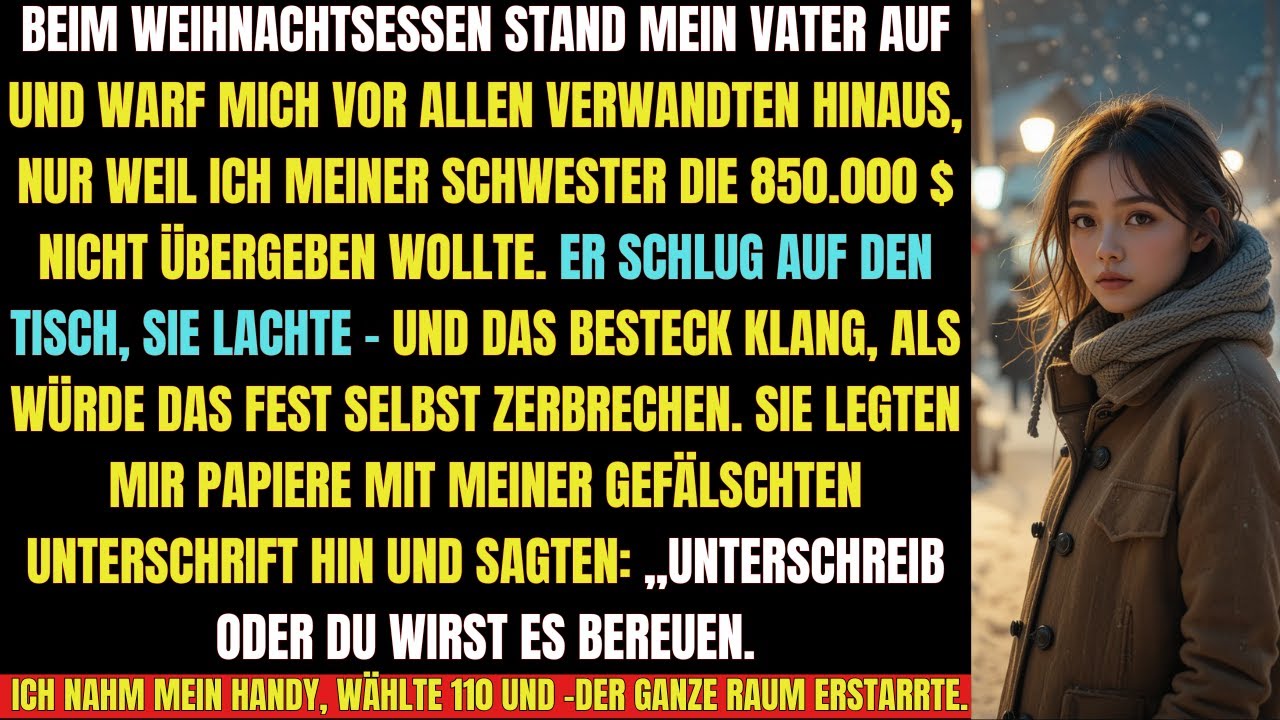 👉 An Weihnachten verraten: Sie zwangen mich, 850.000$ abzugeben – doch ich rief 110!