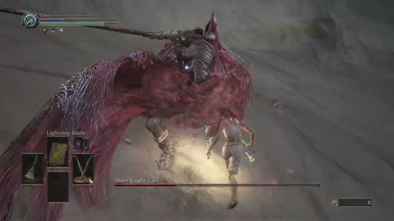 no hit NG+7 sellsword twinblades build vs slave knight gael