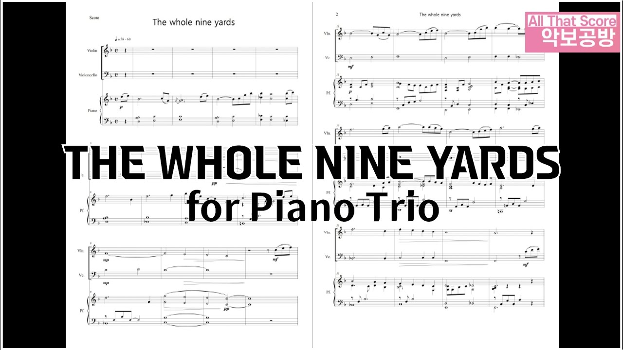 THE WHOLE NINE YARDS PIANO TRIO SHEET MUSIC
