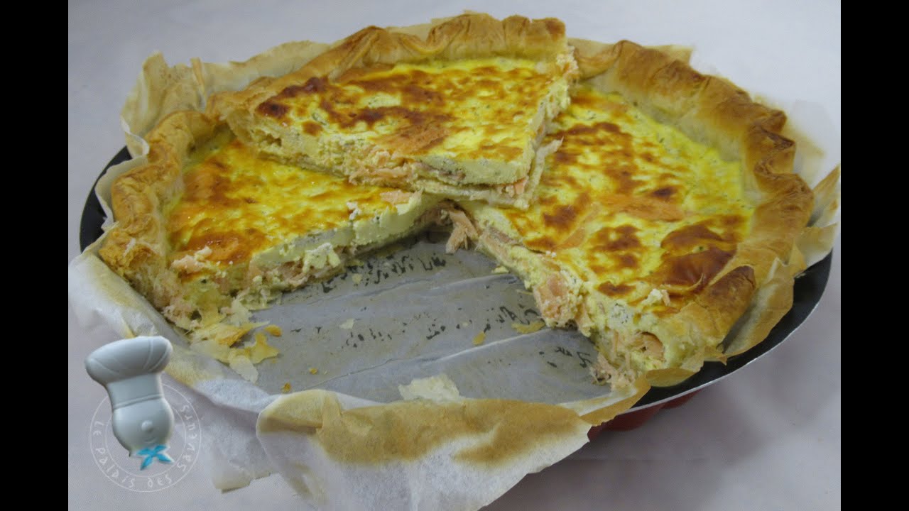 Recette de la quiche saumon et Boursin