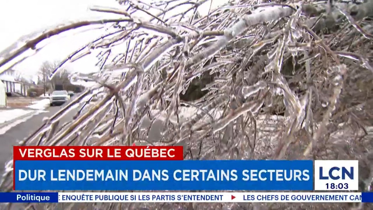 Tempête de verglas au Québec: dur lendemain dans certains secteurs