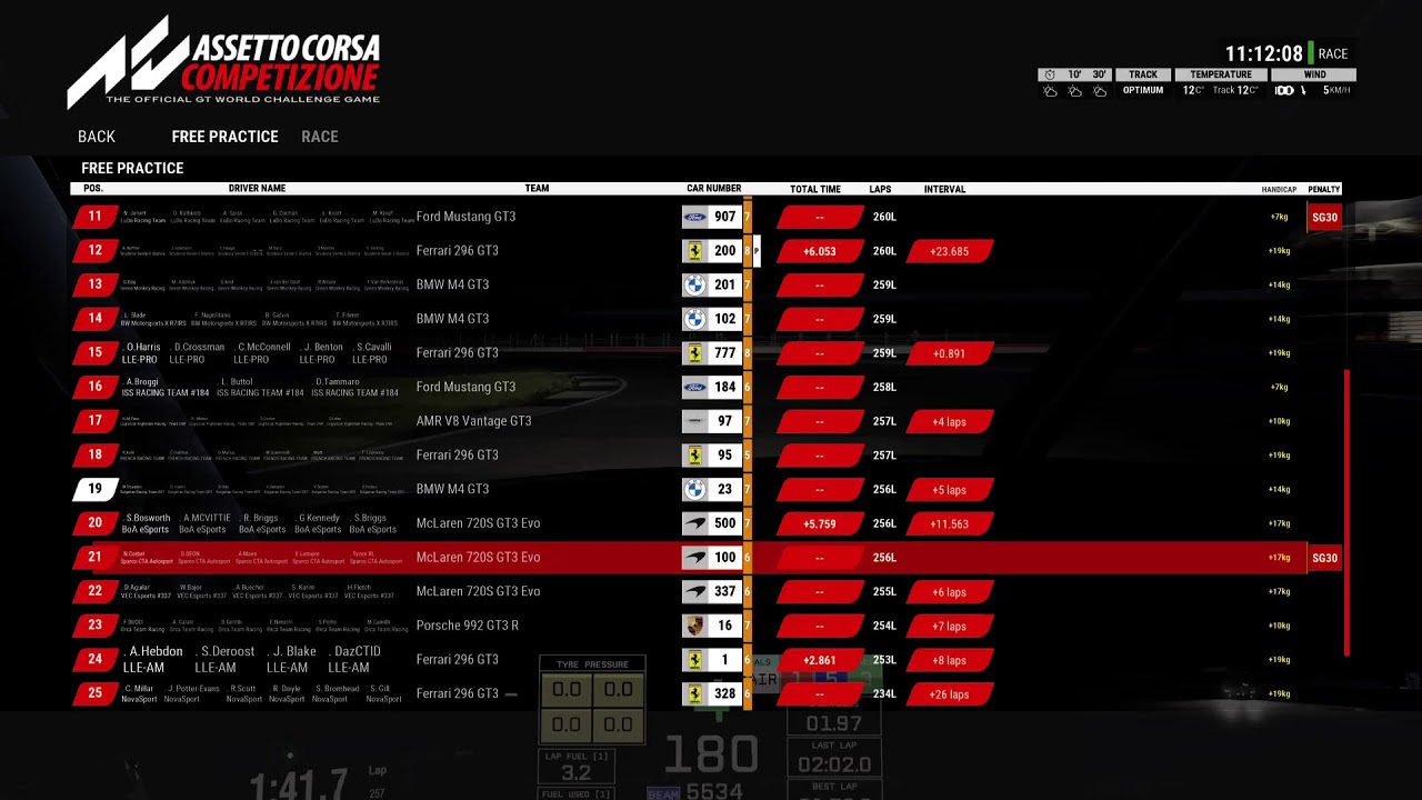 Assetto corsa competizione BRT - IRS Endurance 24hrs Silverstone