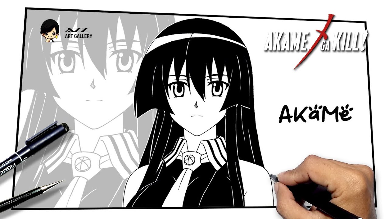 How to draw Akame from Akame Ga Kill
