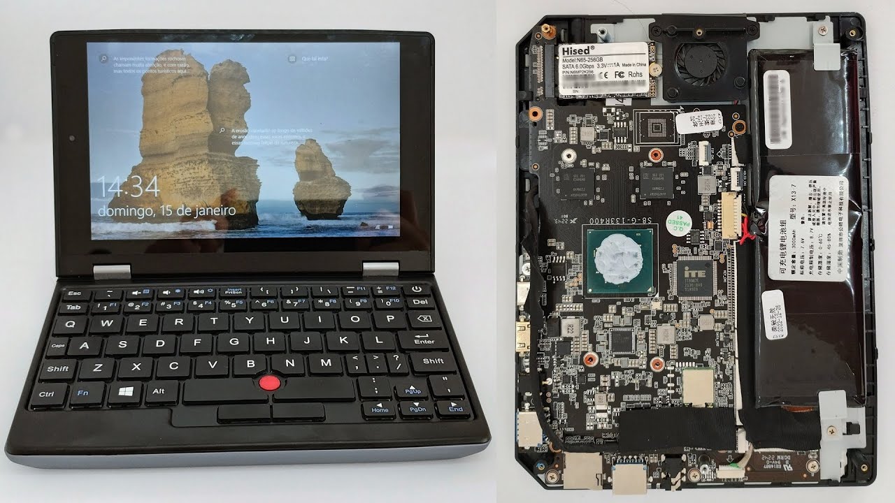 Mini notebook de 7 Polegadas - Unboxing, testes, jogos e desmontado (Toposh T163)