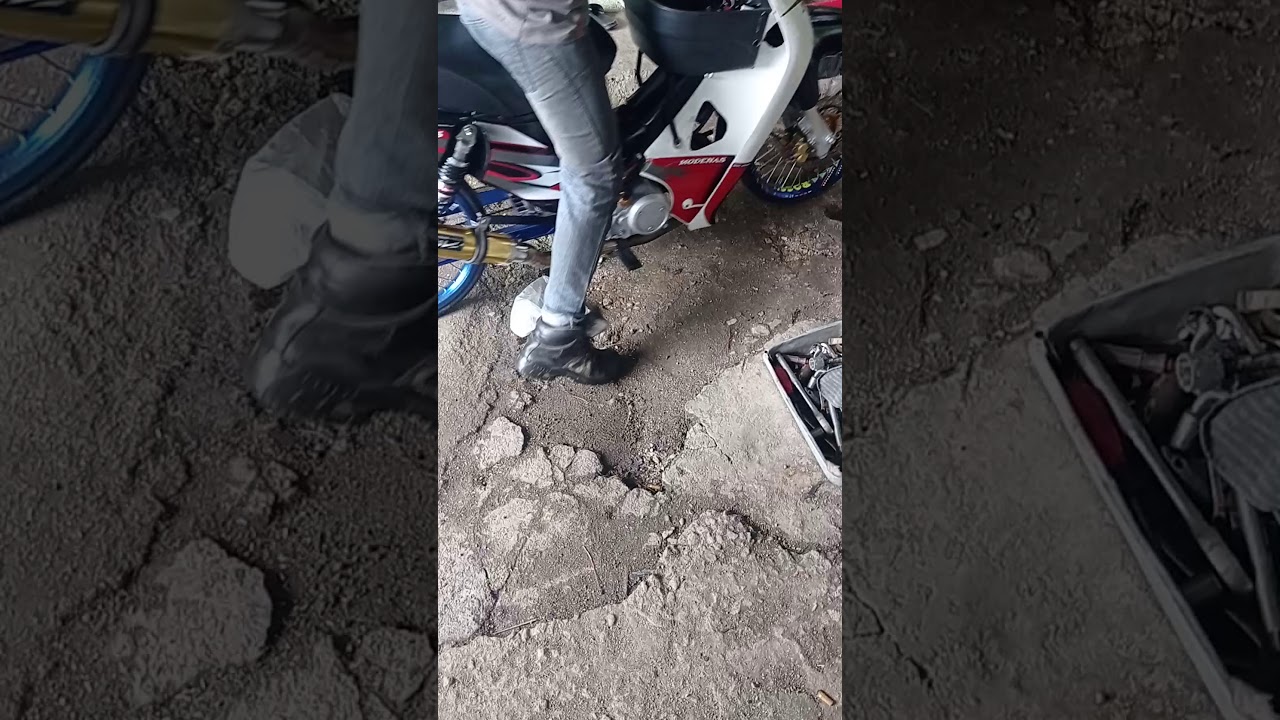 Kriss 110 spec 65 jackrod test jalan kampung + timing kuda