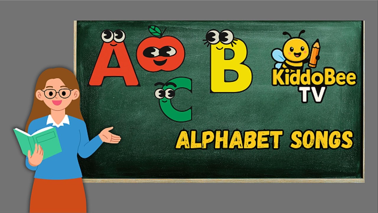 KiddoBee Tv - Phonics Song with Words EP078- A For Apple - ABC Alphabet Songs