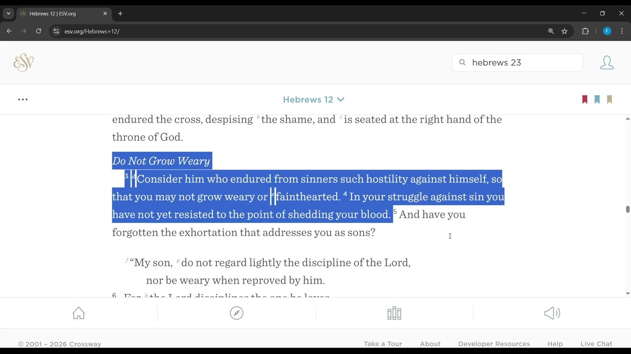 Hebrews 12 (A Reading)