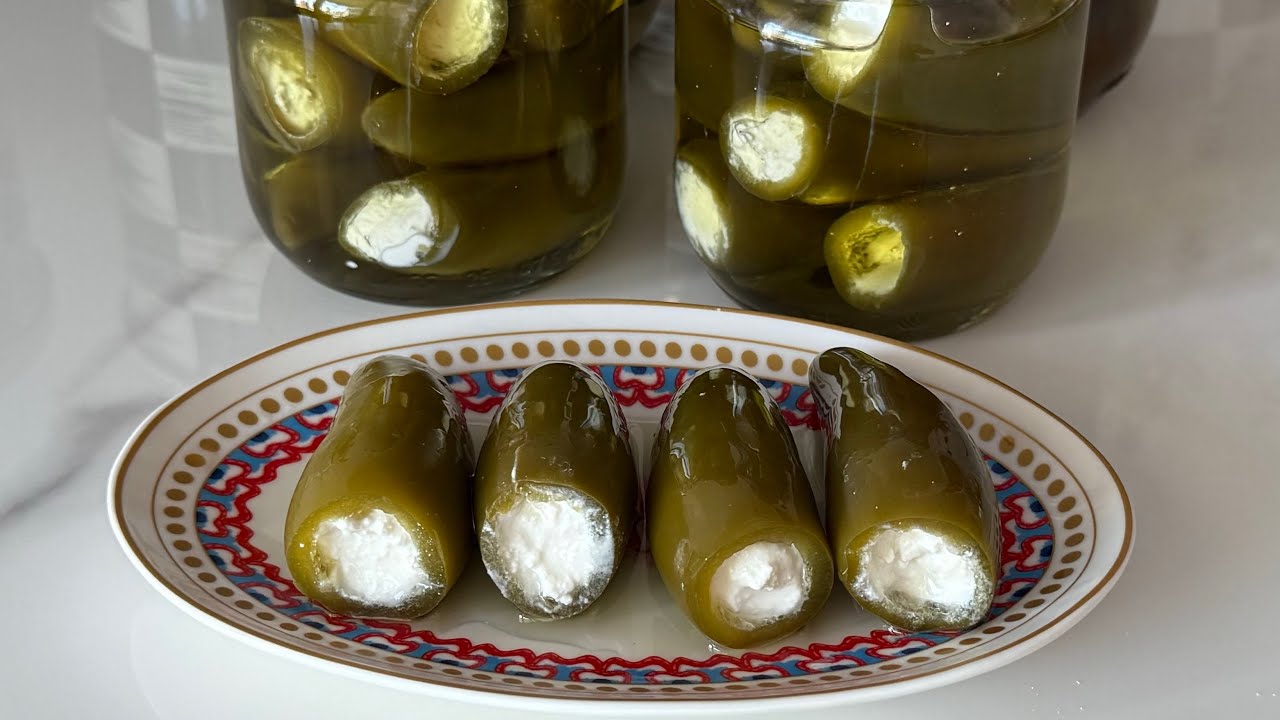 MARKETE SON ❌Bu Turşu Aklınızı Başınızdan Alacak 😋Peynir Dolgulu Jalepone Turşusu Tarifi 📣Turşular