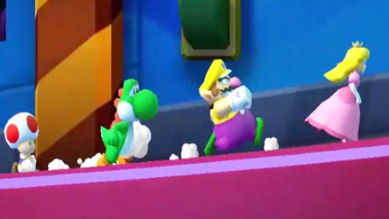 Mario Party - 4 Player Mini Game - Wario Vs Toad Vs Yoshi Vs Peach Boss Battles All Funny Mini Games