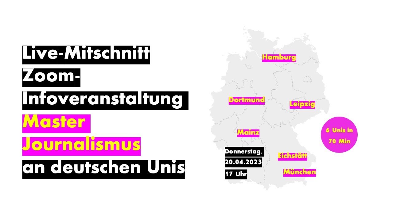 Welcher Master Journalismus passt zu mir?