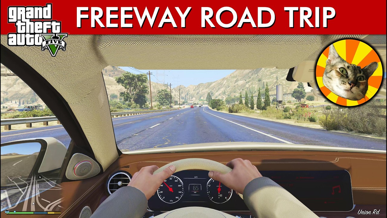 First person view freeway driving | GTA V