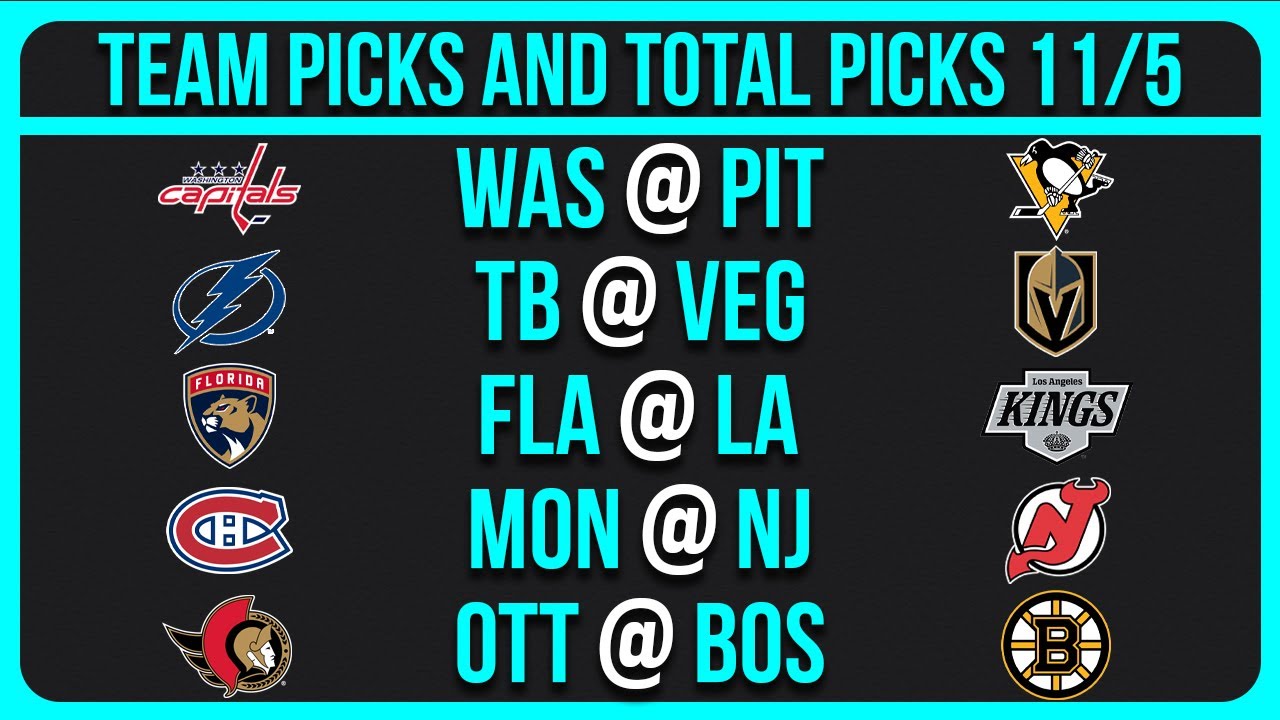 FREE NHL Picks Today 11/6/25 NHL Picks and Predictions