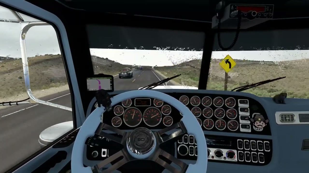 American Truck Simulator: Cattle hauler with Peterbilt 389
