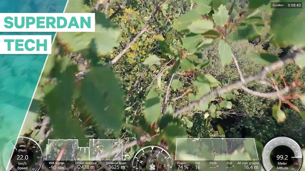 Parrot Bebop 2 Power drone | 6 km flight and hit a tree at 3.5 km!!!