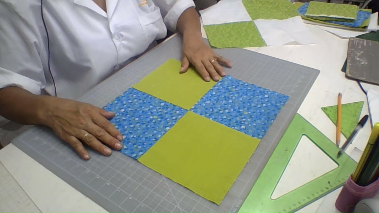 CURSO COCHAS Y EDREDONES PATCHOWRK  BLOQUE DESPARECIENDO UN FOUR PATCH O BLOQUE DE CUATRO CUADROS.