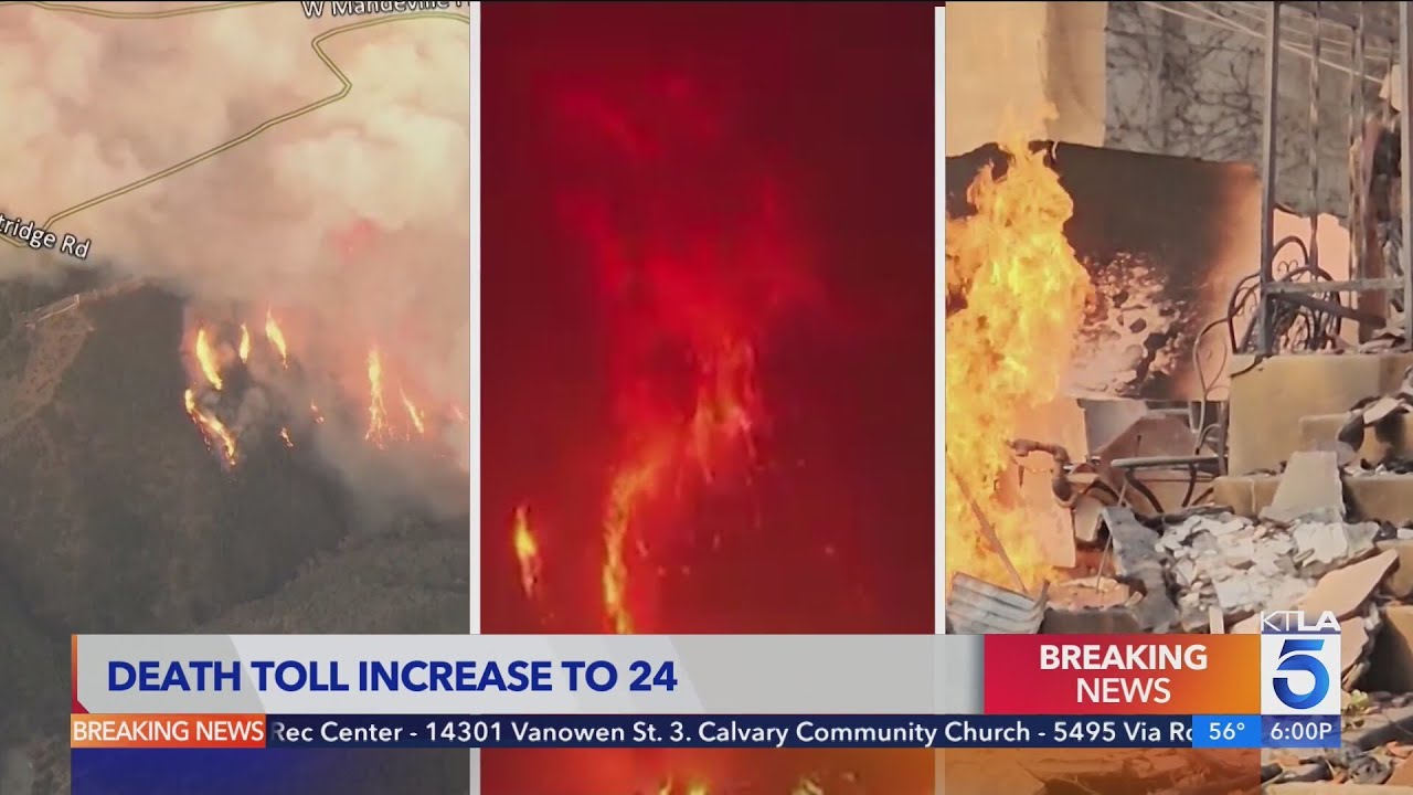 Death toll from L.A. County wildfires up to 24