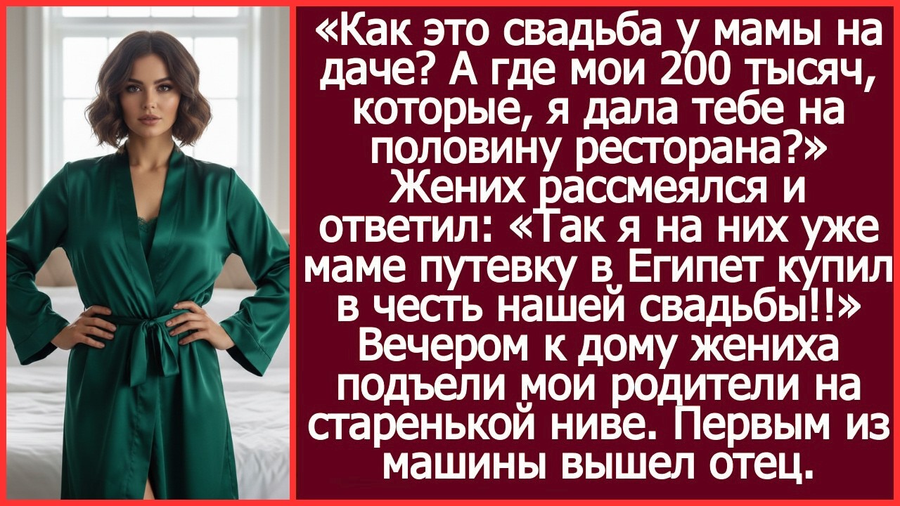 Как это свадьба у мамы на даче  А где мои 200 тысяч, которые, я дала тебе на половину ресторана