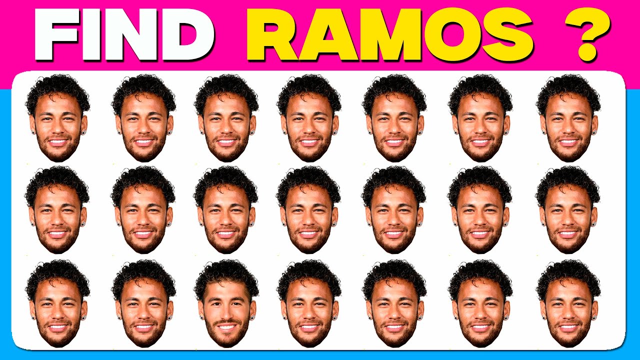 FIND SEGIO RAMOS ?? | FOOTBALL QUIZ WITH FACTS | EASY, MEDIUM, HARD