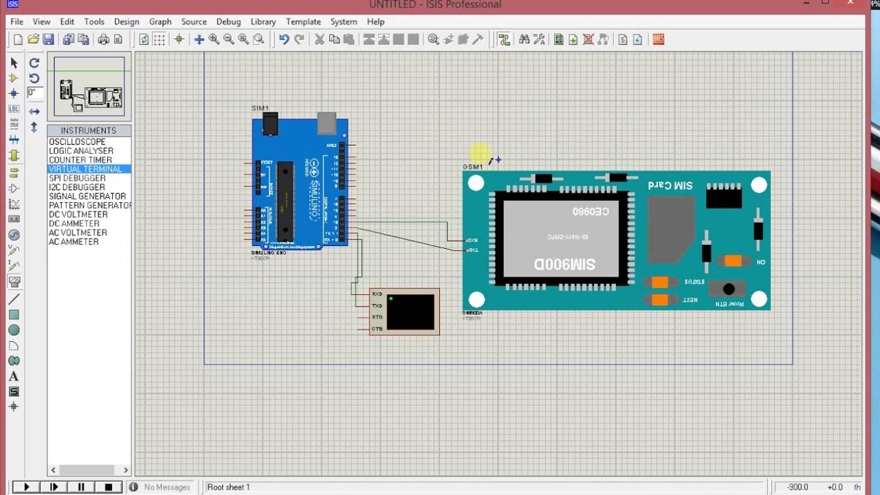 Arduino+ Gsm module simulation proteus (for calling Purpose)