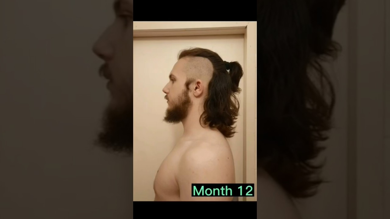 hair growth time lapse 1 year (mohawk)🤘🏻