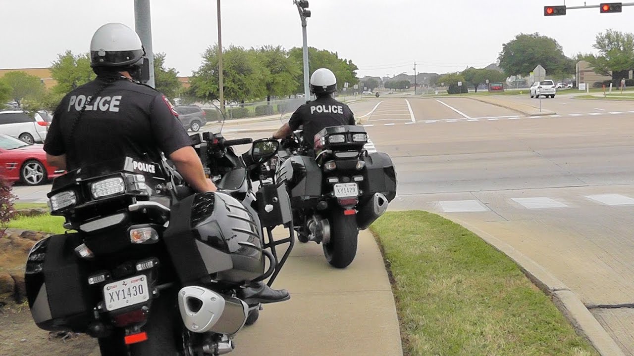 Police Motorcycle Gang Being Sneaky