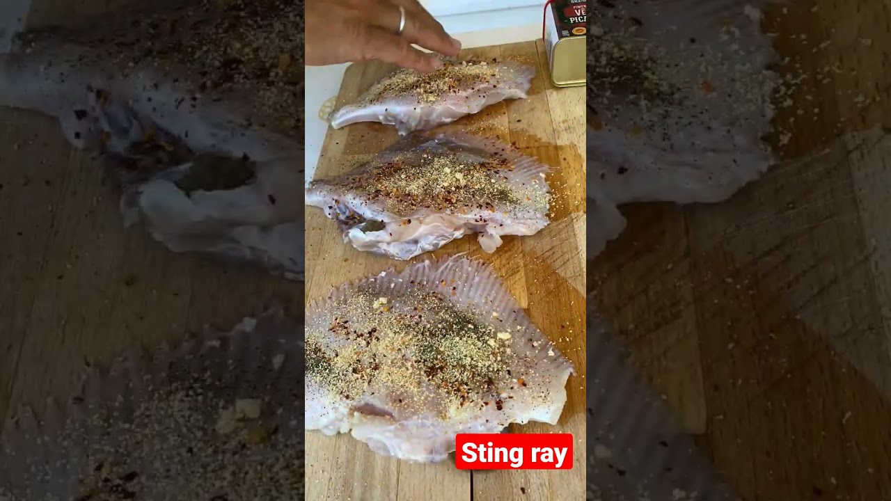 Stingray on grill #shorts #cookingchannel