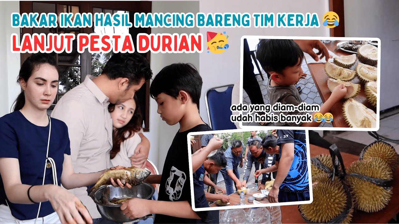 BAKAR IKAN HASIL MANCING + PESTA DUREN BARENG TIM KERJA. BAHAGIANYAA! | Arumi Bachsin