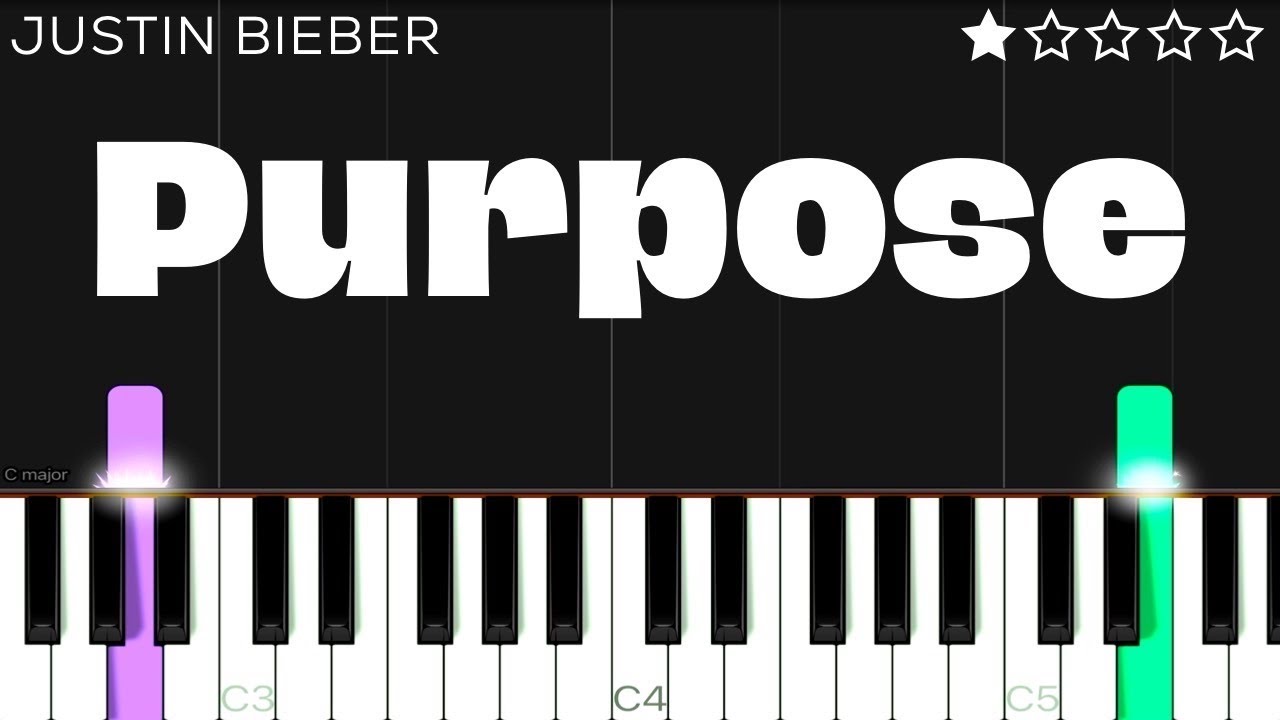 Justin Bieber - Purpose | EASY Piano Tutorial